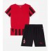 Echipament fotbal AC Milan Tricou Acasa 2024-25 pentru copii maneca scurta (+ Pantaloni scurti)